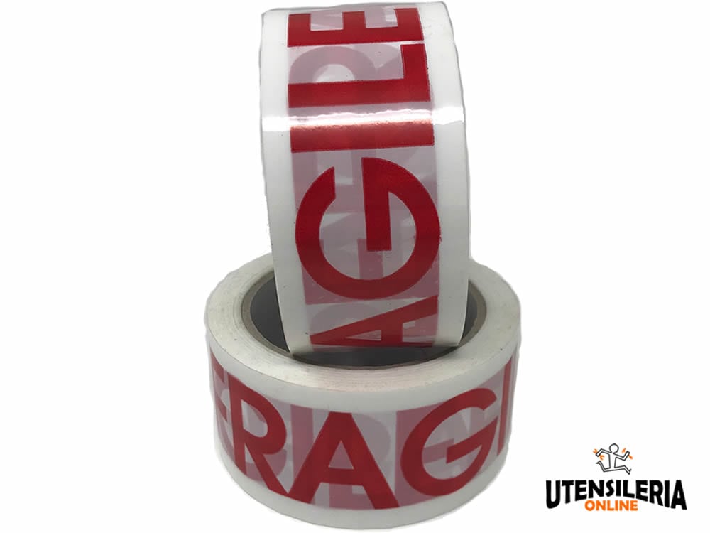 NASTRO ADESIVO IN PVC SCRITTA " FRAGILE " 50mm x 66mt